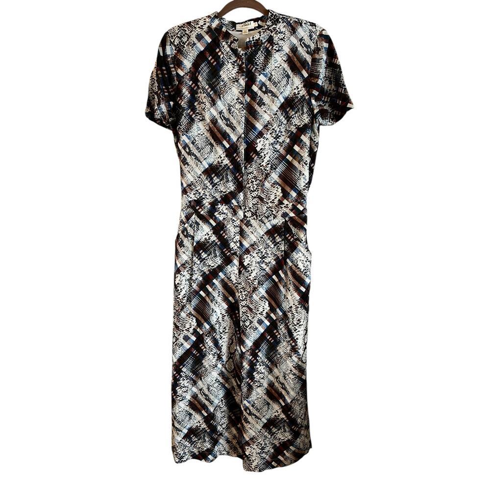 Ted Baker London Balay Quartz Plaid Print Cropped Jumpsuit Size 3 / US 8 Pockets - Picture 4 of 9